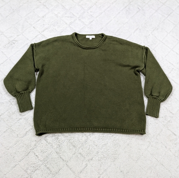Madewell Sweaters - Madewell Sweater Women's S Green Conway Pullover Drop Shoulders Easy Cozy